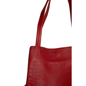 Red Leather Tote Bag by Nystrom Sweden
