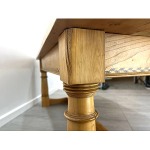 Arts and Crafts Style, 6ft Pine Refectory Table With Chevron Details