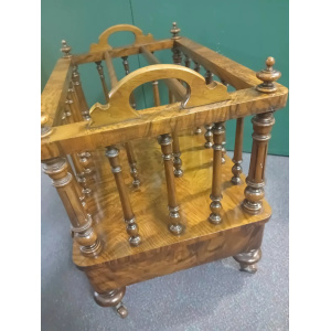 Antique Walnut Canterbury Victorian Circa 1860