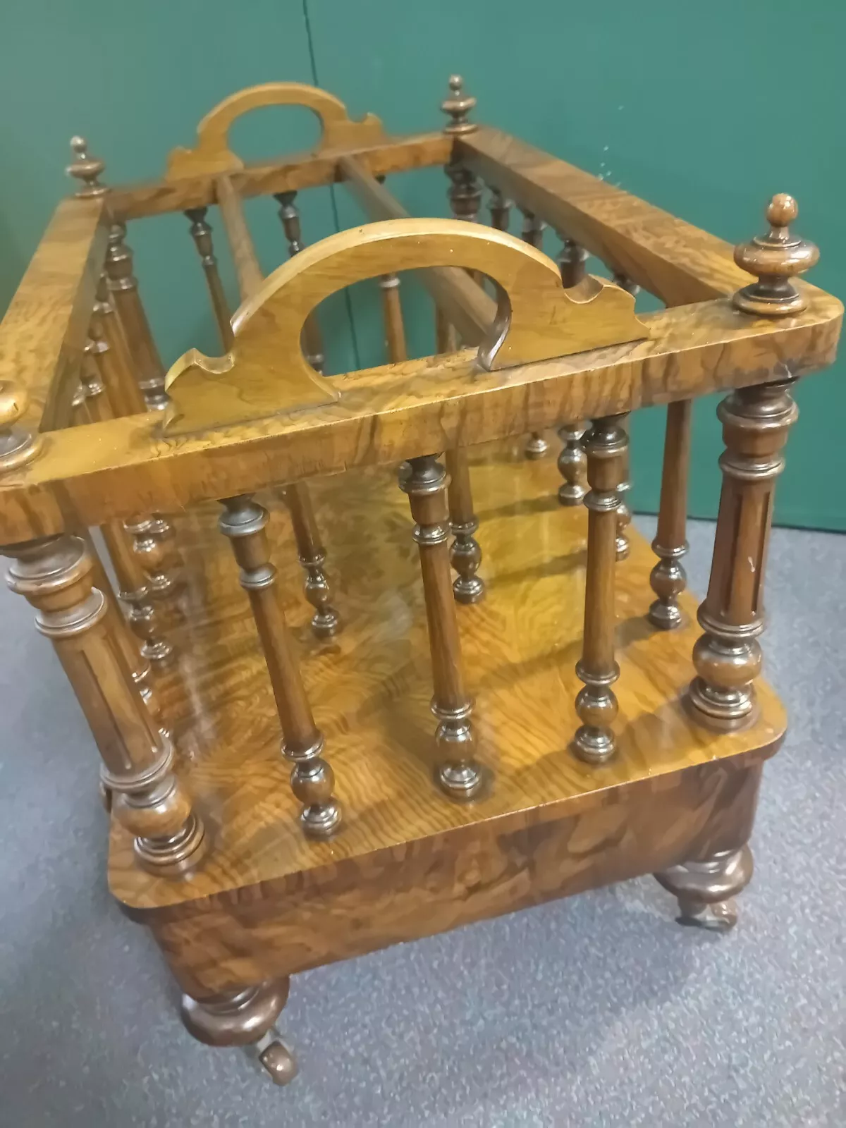 Antique Walnut Canterbury Victorian Circa 1860