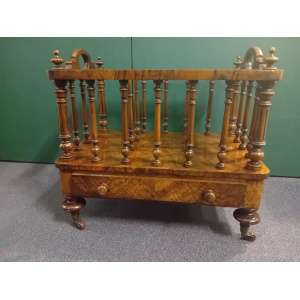 Antique Walnut Canterbury Victorian Circa 1860