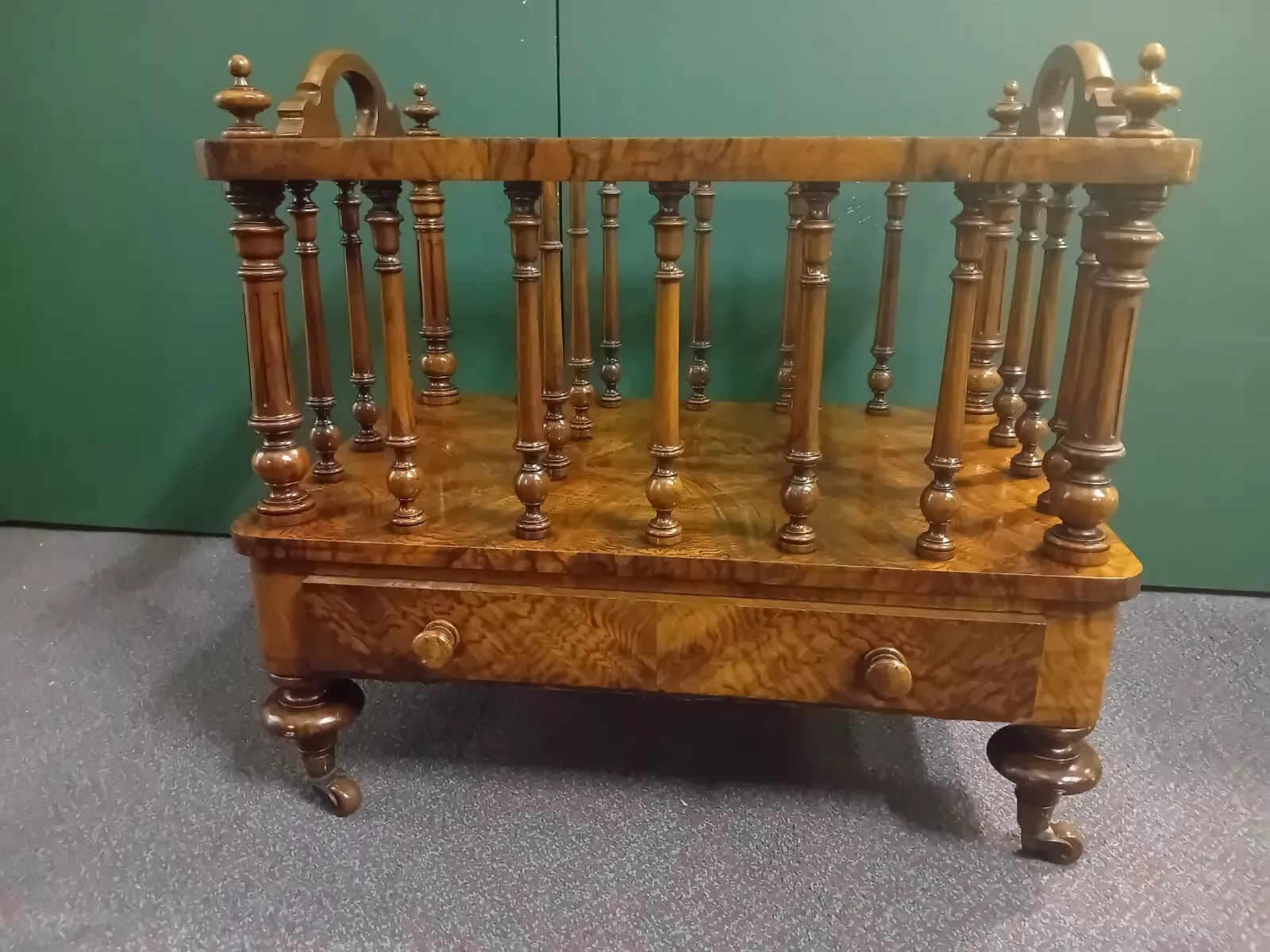 Antique Walnut Canterbury Victorian Circa 1860