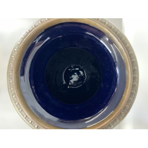 Cobalt Blue Porcelain & Bronze Floor Urn