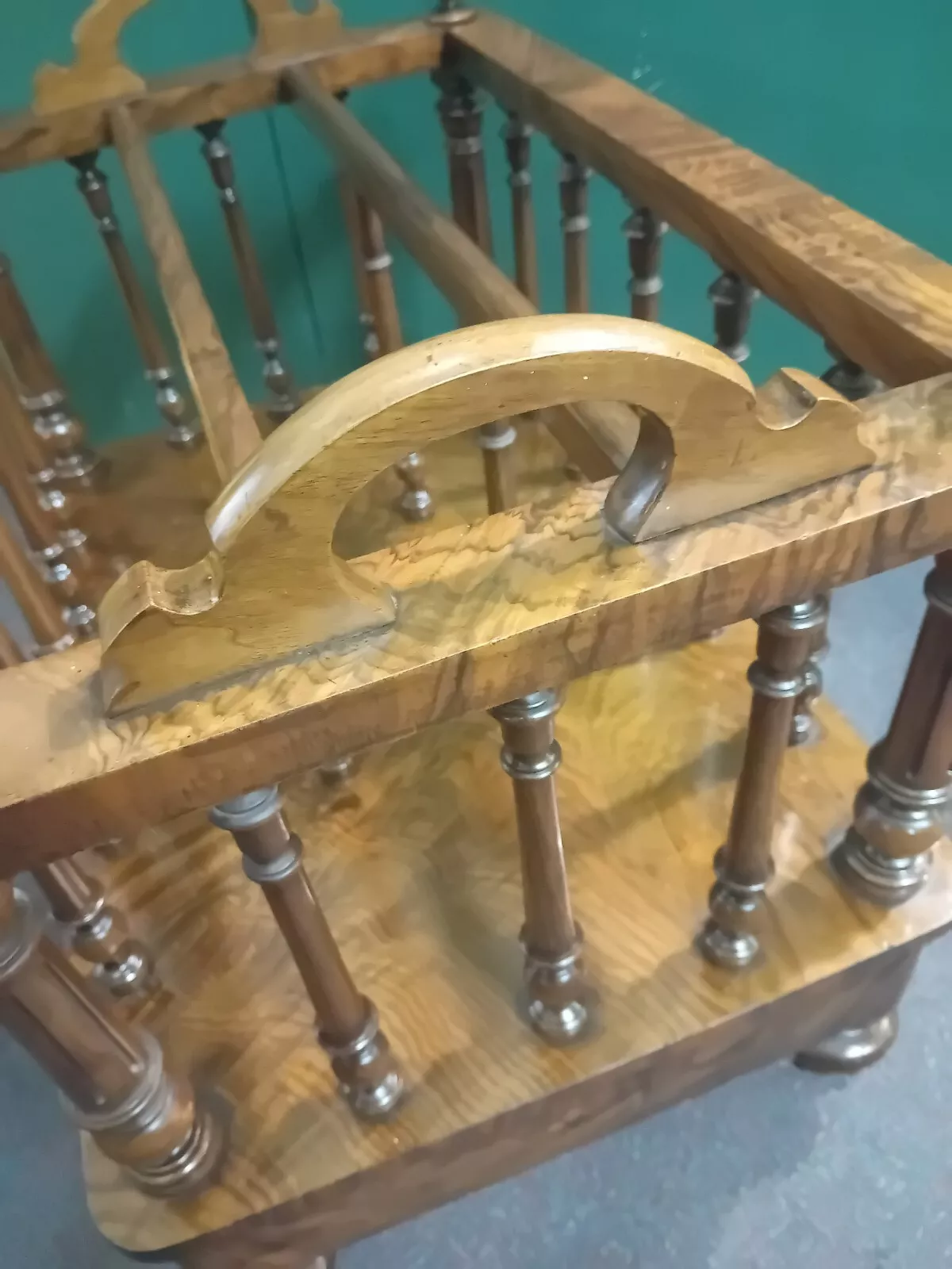 Antique Walnut Canterbury Victorian Circa 1860