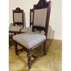 Set of four Victorian dining chairs