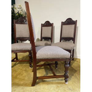 Set of four Victorian dining chairs
