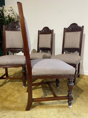 Set of four Victorian dining chairs