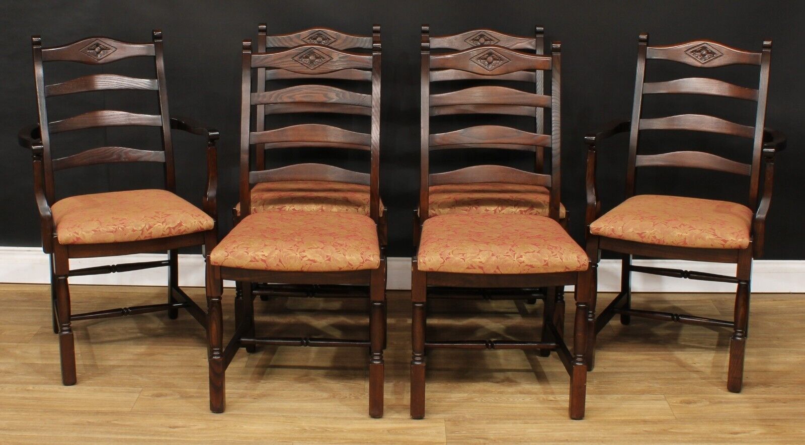 Set Of Six Jaycee Dining Chairs