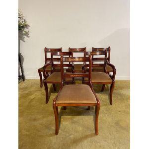 Six Regency Style Dining Chairs