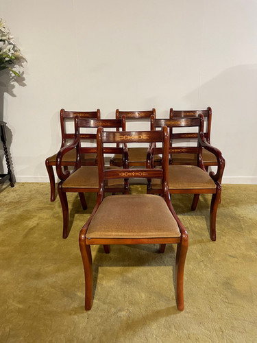 Six Regency Style Dining Chairs