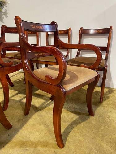 Six Regency Style Dining Chairs