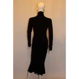 Slinky Black Norma Kamali Evening Dress