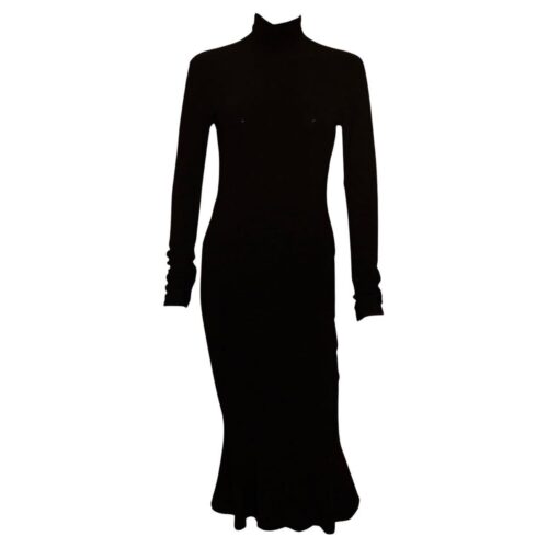 Slinky Black Norma Kamali Evening Dress