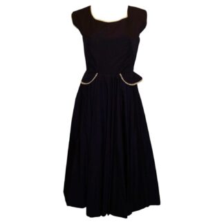 Vintage Horrockses Day Dress in Blue and White