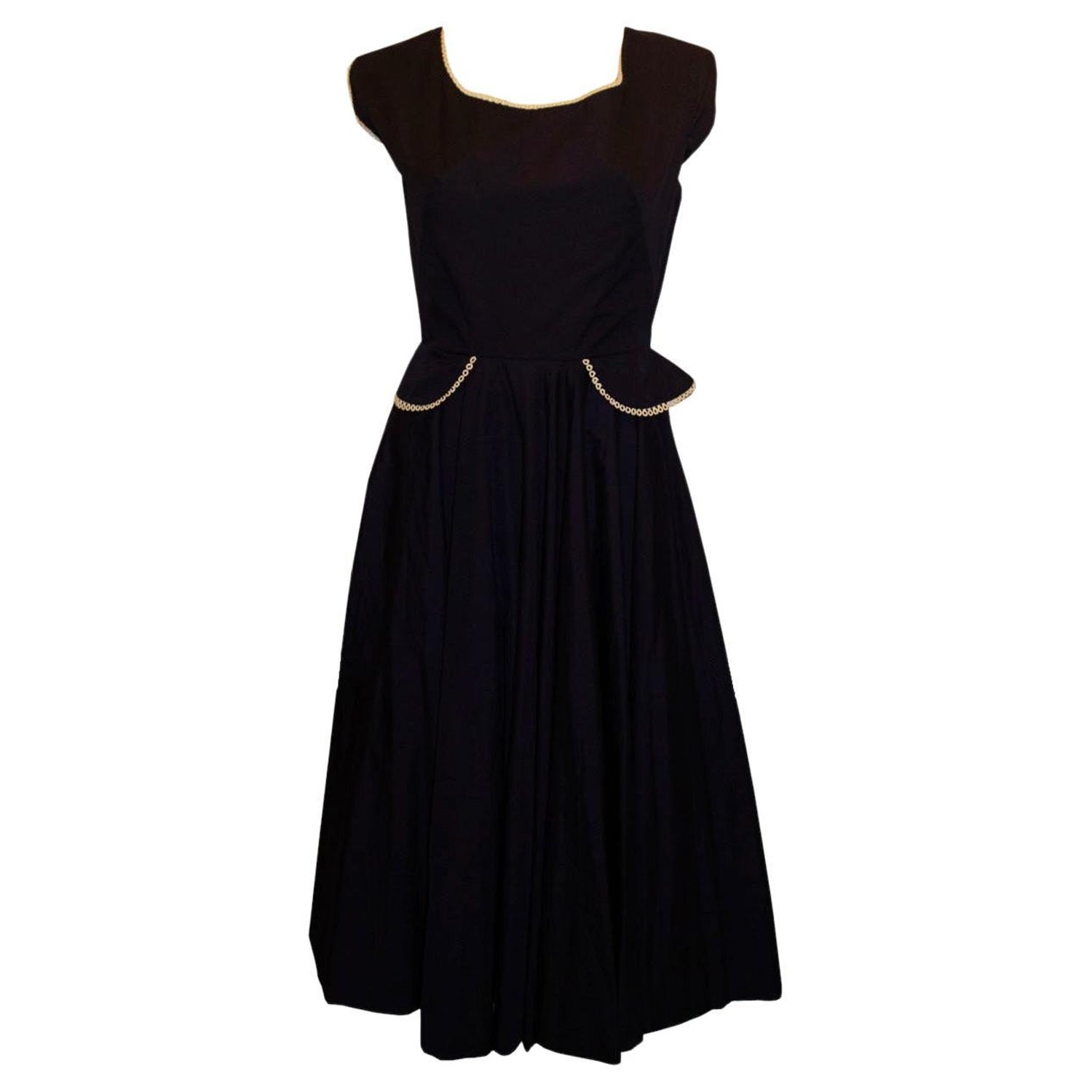 Vintage Horrockses Day Dress in Blue and White