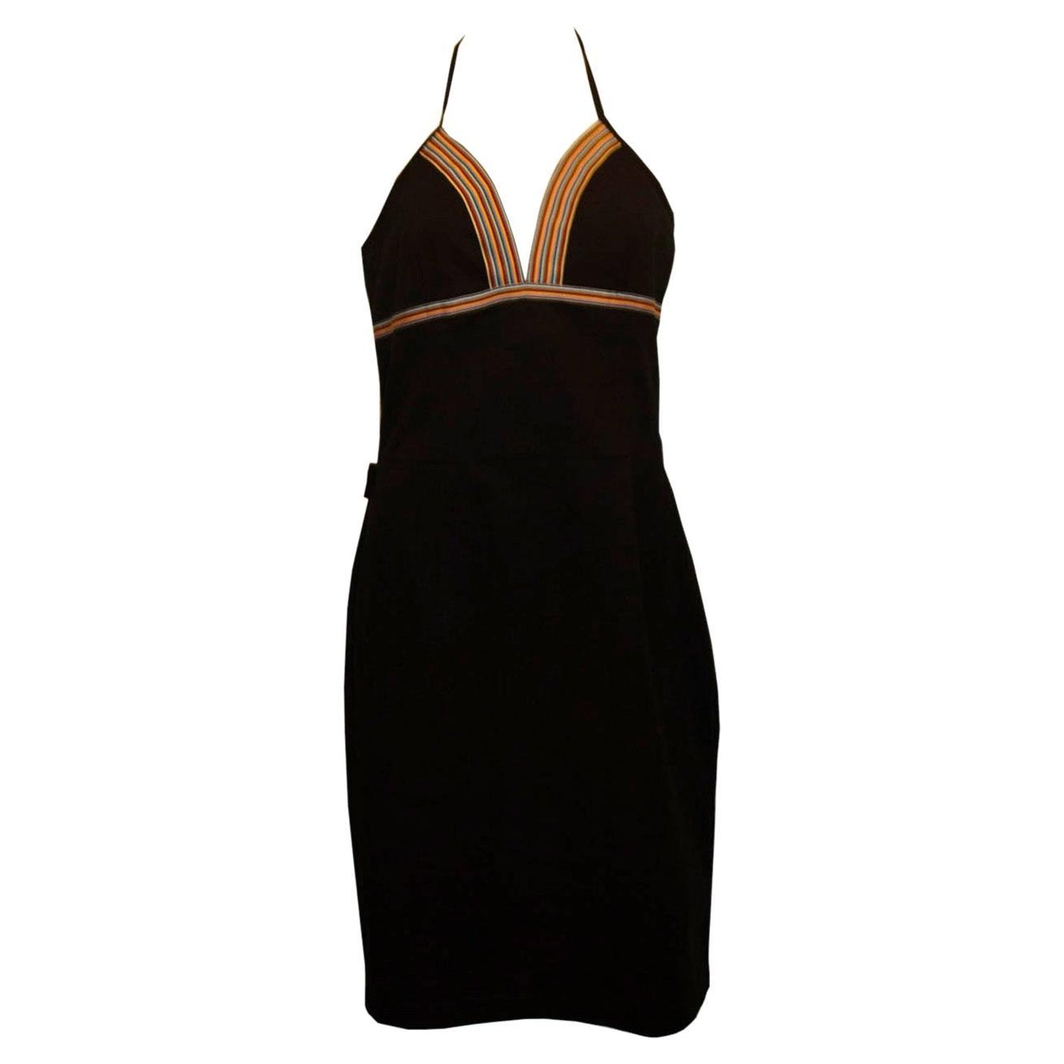 Vintage Moschino Black Cotton Sun Dress
