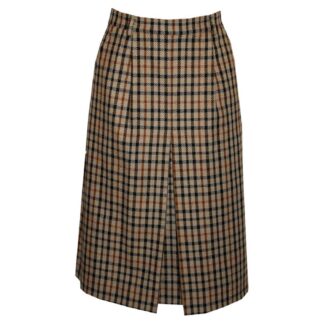 Vintage Daks 1970s Check Wool Skirt