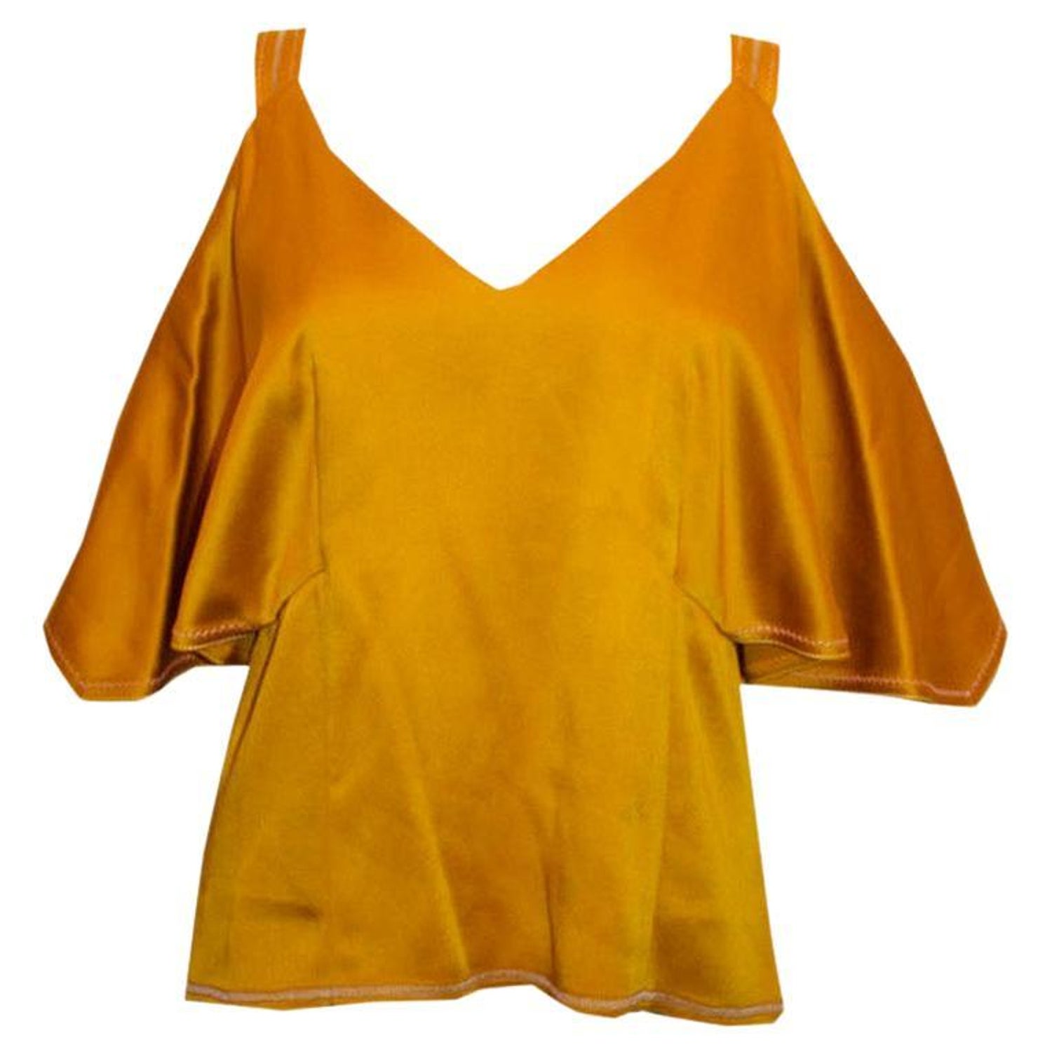 Peter Pillotto Gold top with cutaway shoulders