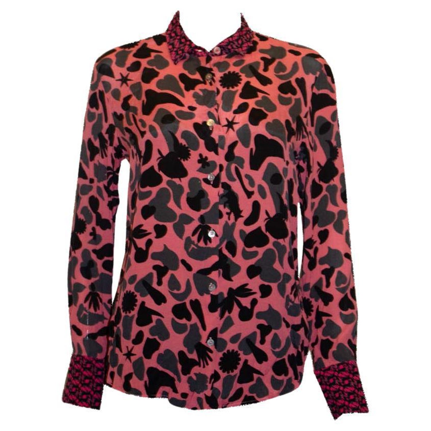Pink print blouse by Paul Smith