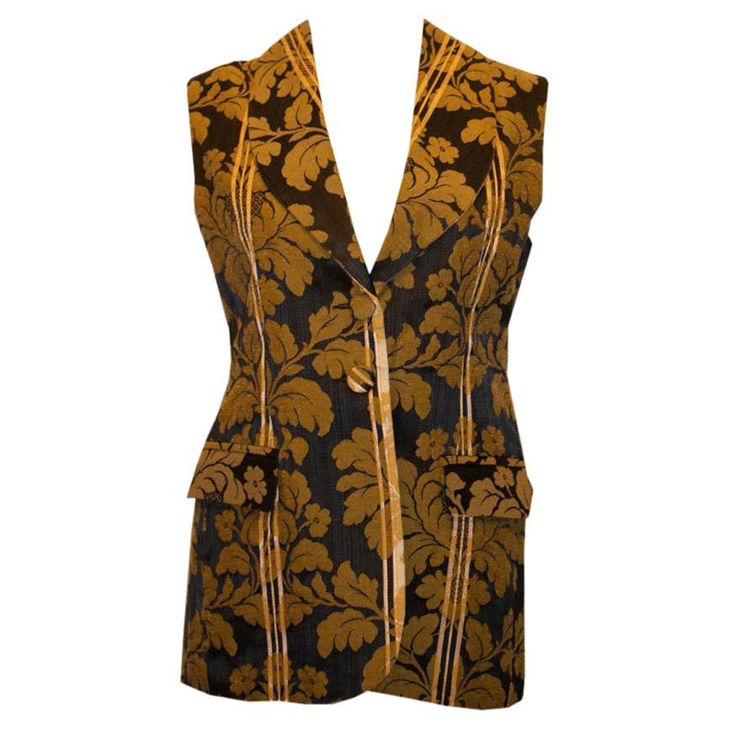 Liberty of London Black and Gold Waistcoat.