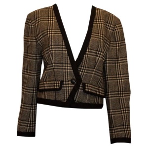 Vogue Paris Original Black and White Wool Jacket
