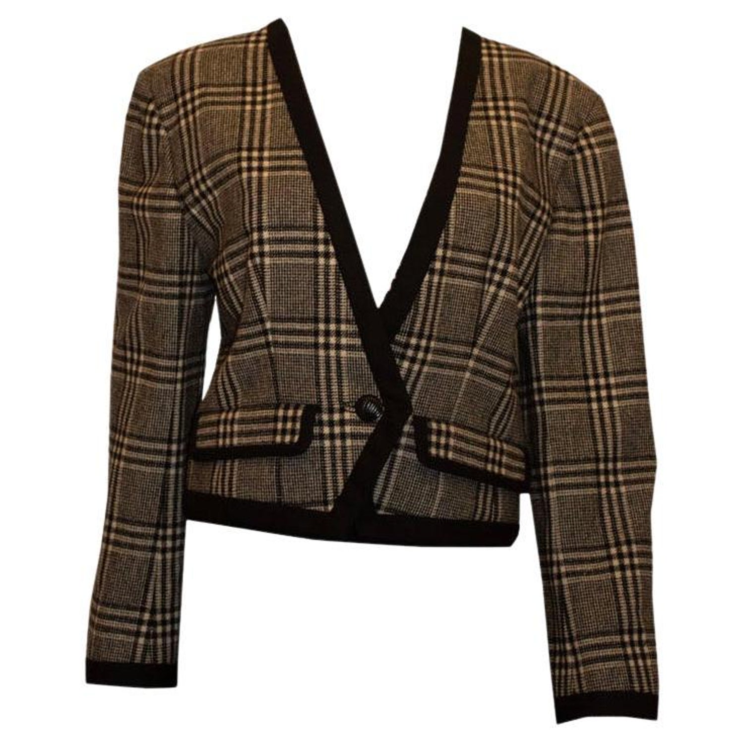 Vogue Paris Original Black and White Wool Jacket