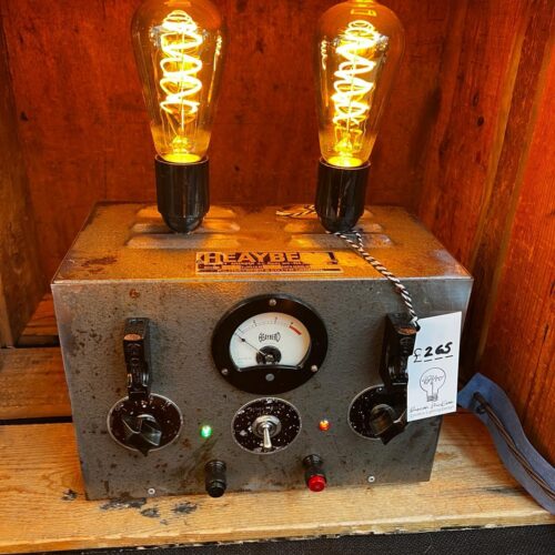 Vintage battery charger lamp