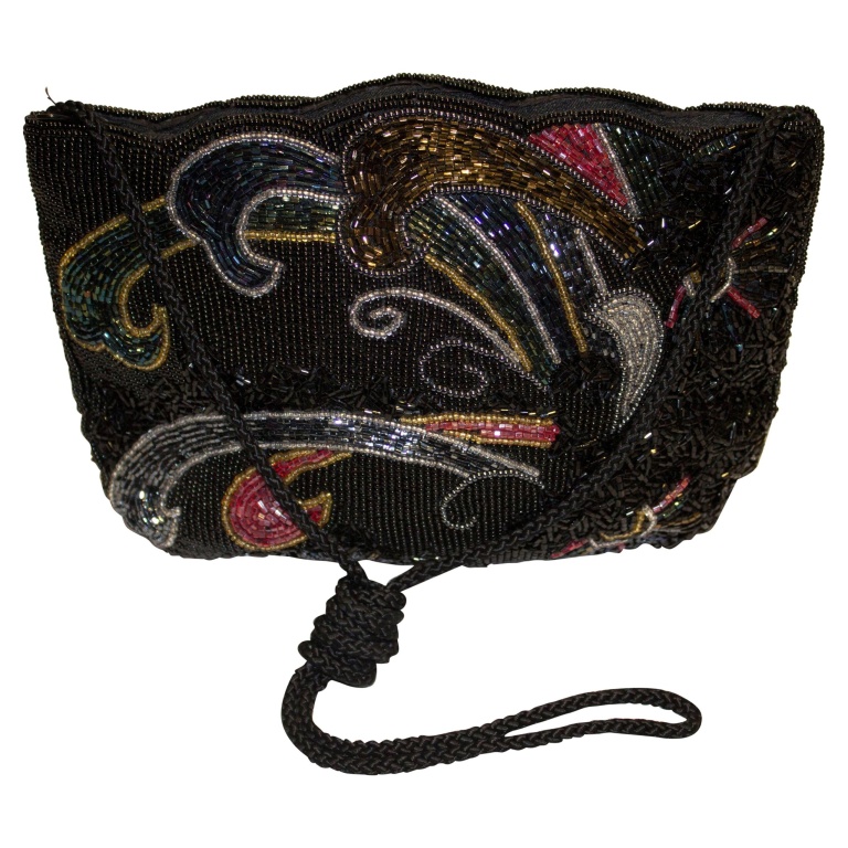 Vintage Beaded Multi Colour Evening Bag