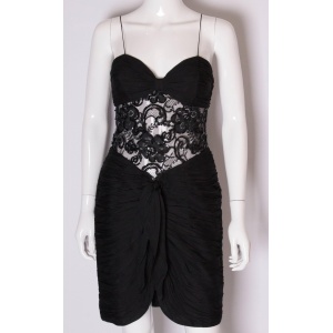 Vintage Belville Sassoon Silk Chiffon Cocktail Dress