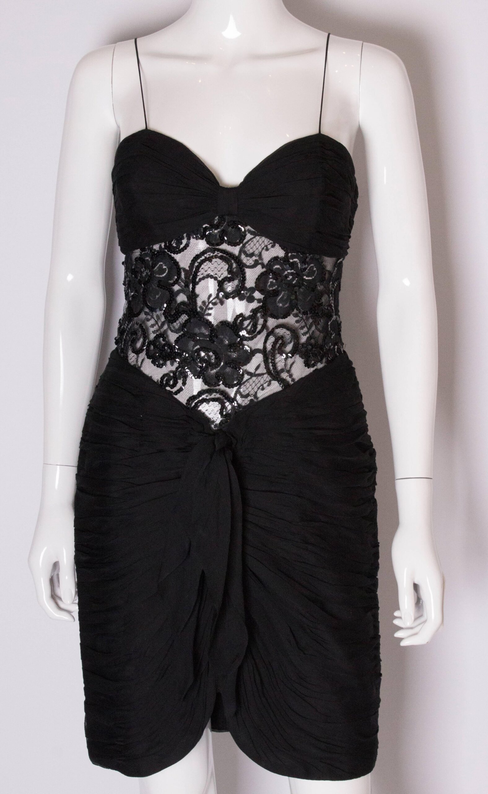 Vintage Belville Sassoon Silk Chiffon Cocktail Dress