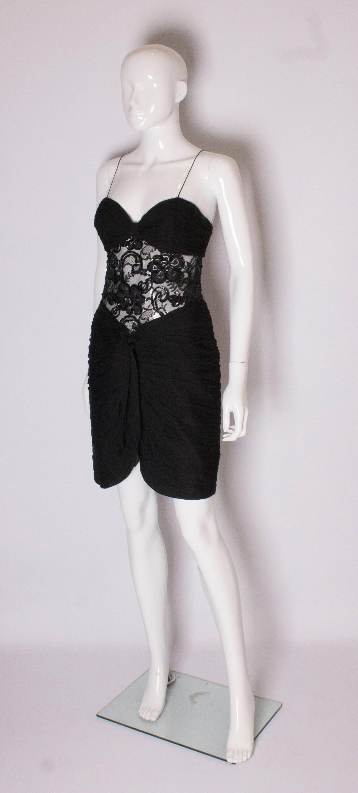 Vintage Belville Sassoon Silk Chiffon Cocktail Dress