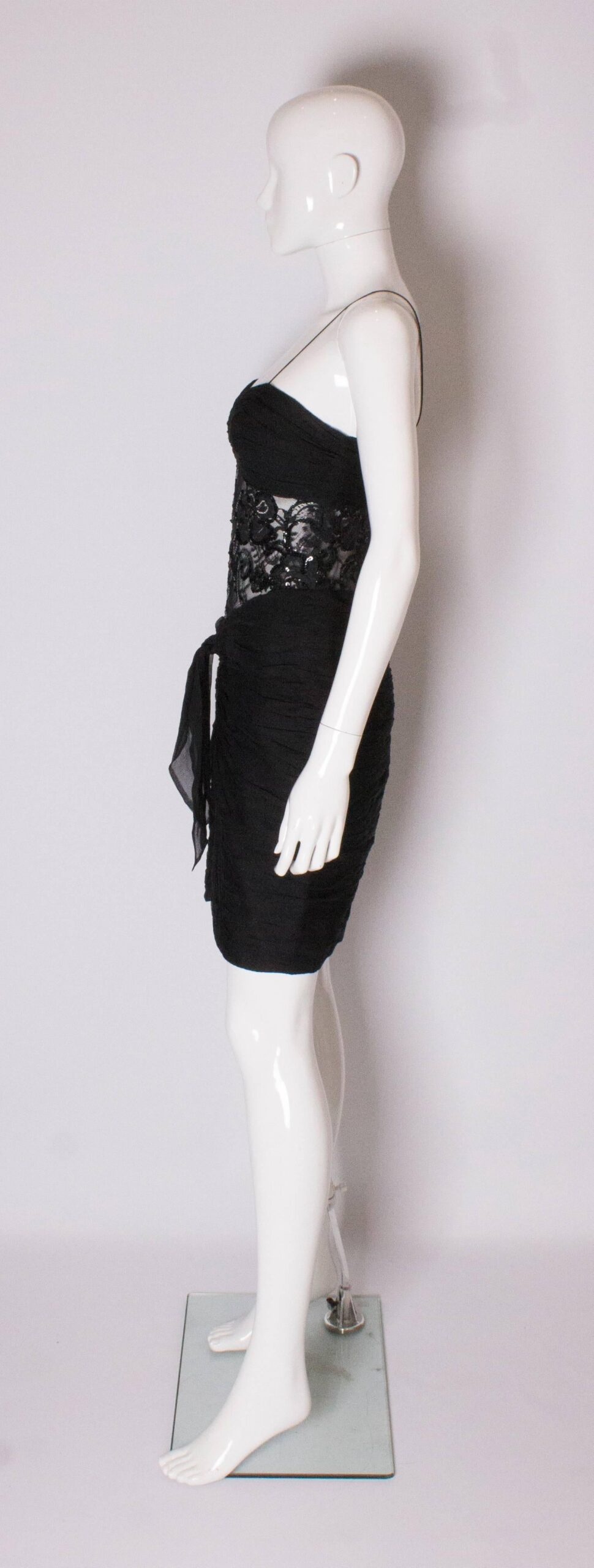 Vintage Belville Sassoon Silk Chiffon Cocktail Dress