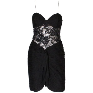 Vintage Belville Sassoon Silk Chiffon Cocktail Dress