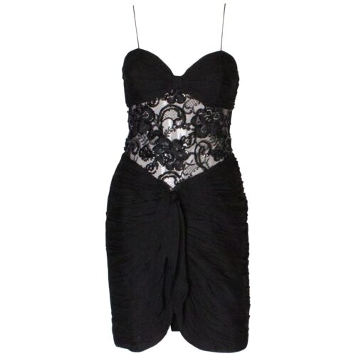 Vintage Belville Sassoon Silk Chiffon Cocktail Dress