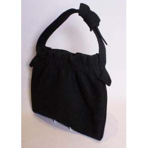 Vintage Black Felt Bag