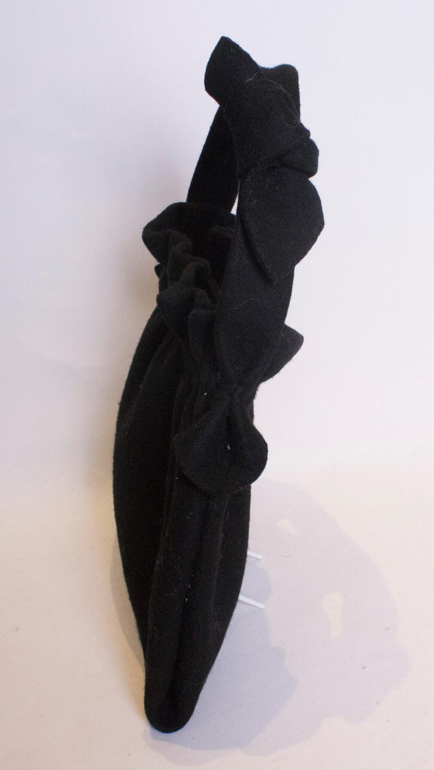 Vintage Black Felt Bag