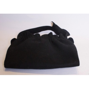 Vintage Black Felt Bag