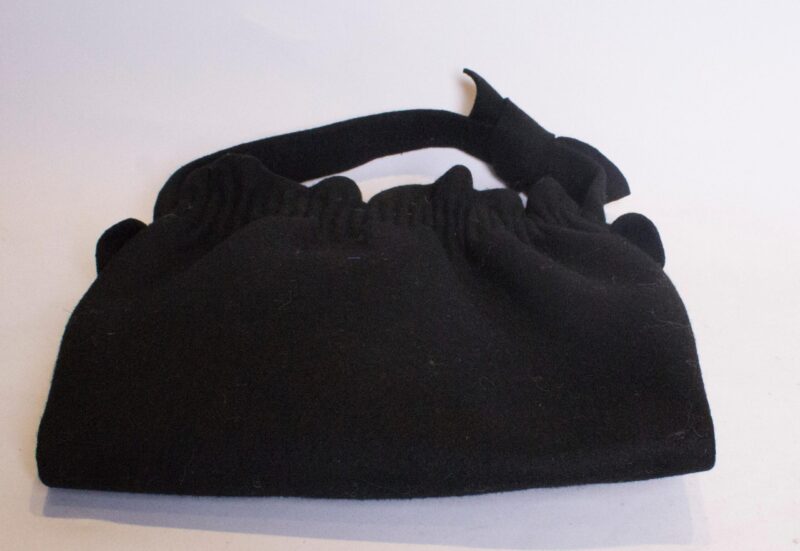 Vintage Black Felt Bag