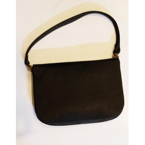 Vintage Black Satin Evening Bag by Rene Mancini
