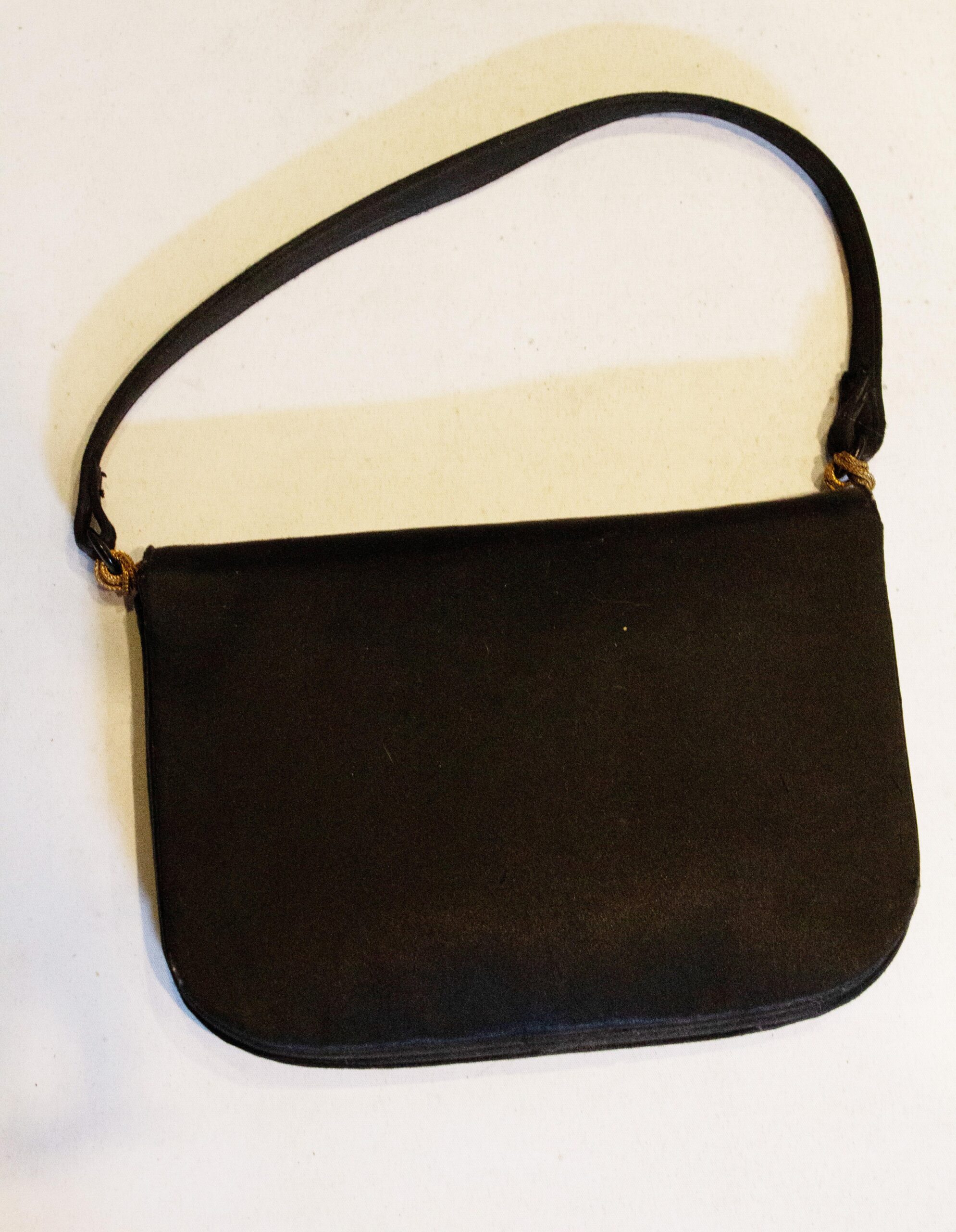 Vintage Black Satin Evening Bag by Rene Mancini