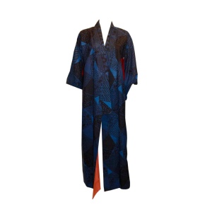 Vintage Blue Kimono with unusual Sparkle Detail