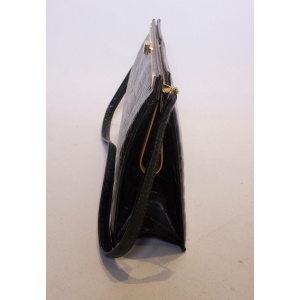 Vintage Bon Gout Black Crocodile Bag