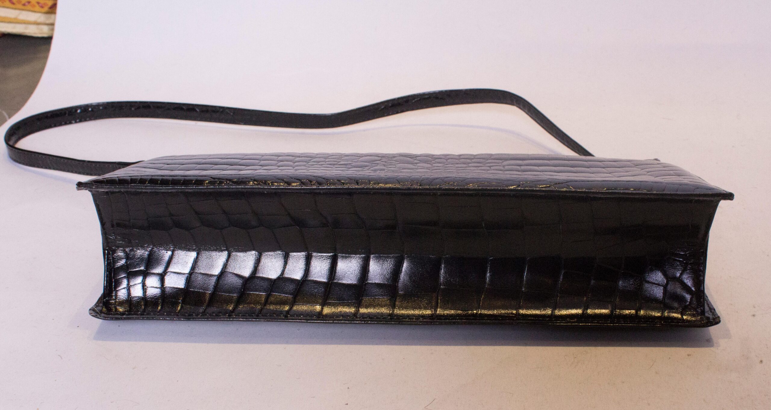 Vintage Bon Gout Black Crocodile Bag