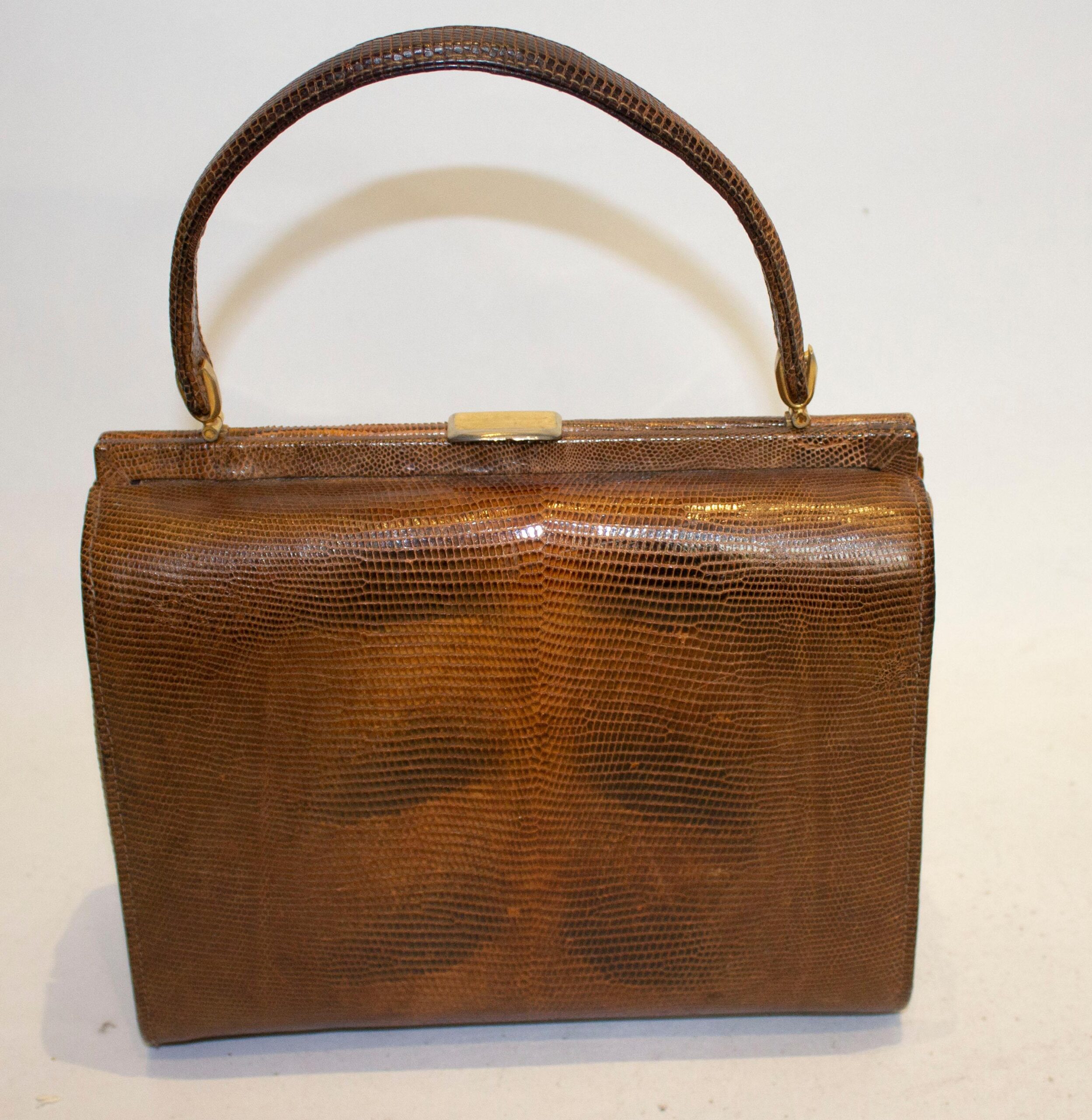 Vintage Brown Lizzard Bag
