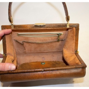 Vintage Brown Lizzard Bag
