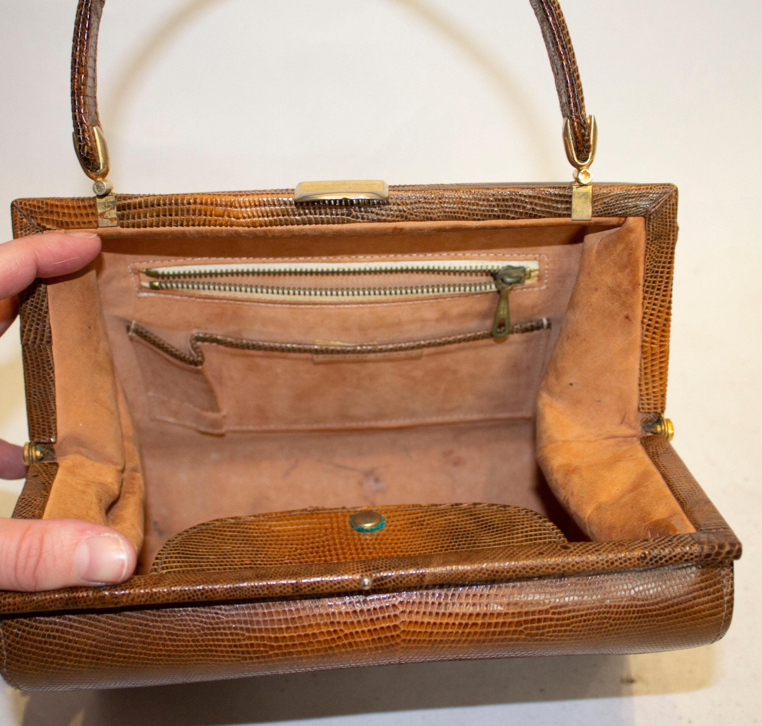 Vintage Brown Lizzard Bag