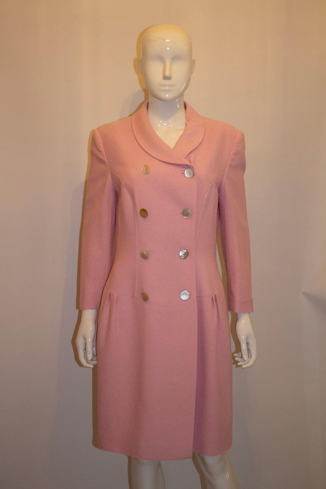 Vintage Bruce Oldfield Pink Boucle CoatDress