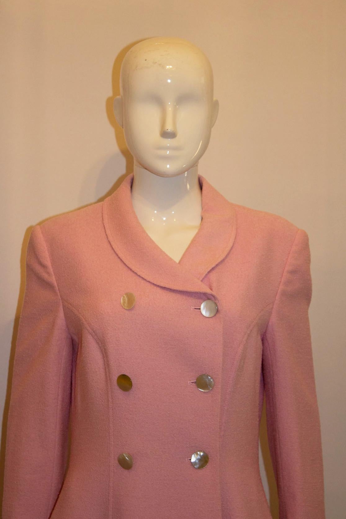 Vintage Bruce Oldfield Pink Boucle CoatDress