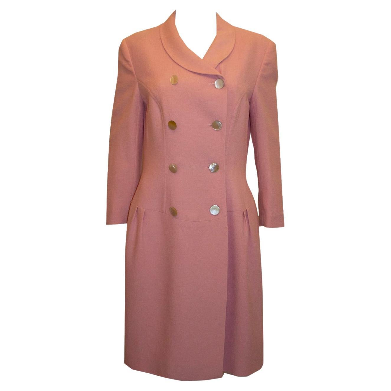 Vintage Bruce Oldfield Pink Boucle CoatDress