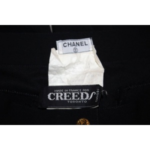 Vintage Chanel Back Wool Crepe Trousers